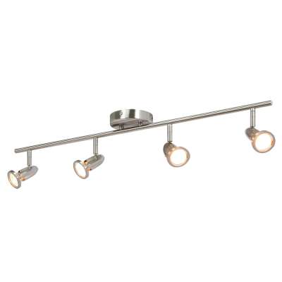 Modern Ceiling Track Light Bar Fixture Brushed Nickel Adjustable Track Lighting for Kitchen Dining Room